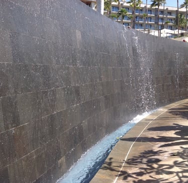 stone waterfall wall