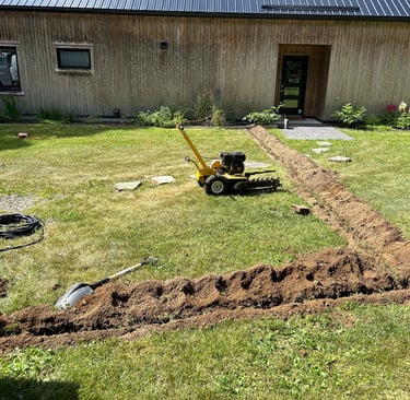 Entrepreneur électricien, à Québec et Lévis, qui fait la trenchée lui-même.