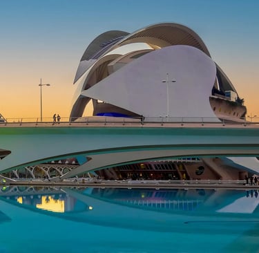 Imagen de la ciudad de las Artes y las ciencias donde acude el podólogo a domicilio