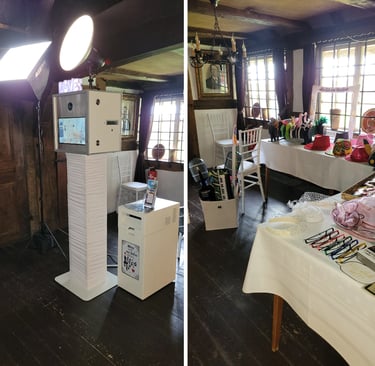 Aufbau der Fotobox im Vielstedter Bauernhaus in Hude