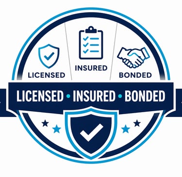 Licensed, insured, bonded