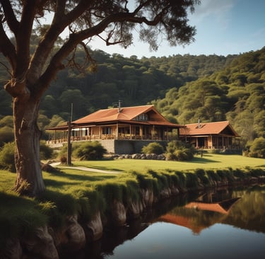 a path in front of a row of trees