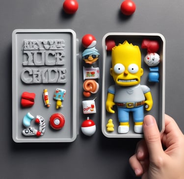 Close-up of a detailed 3D printed miniature model on a wooden table