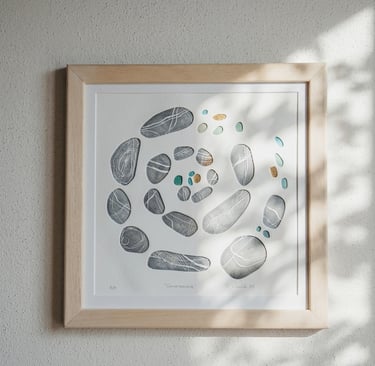 Pietre di Liguria, stampa al torchio calcografico  -- Officina Cromatica - Liguria - Lavagna