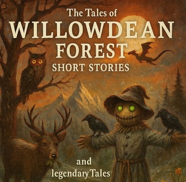 a scarecrow a deer stag and an owl, are unlikely friends