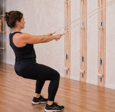 vrouw traint rugspieren