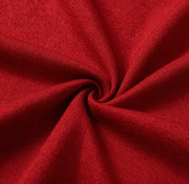 Close-up of a soft red sweatshirt fabric 