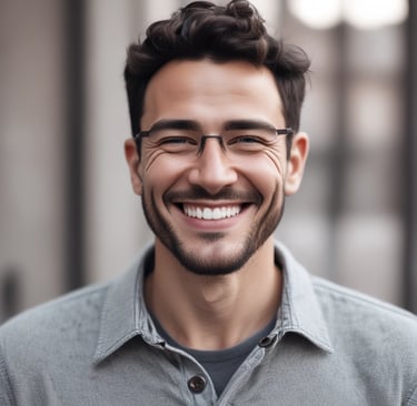 Portrait of a professional middle-aged man smiling confidently.
