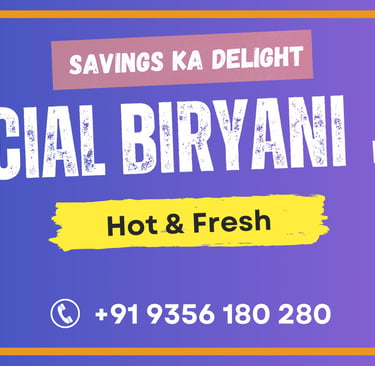 Use the best biryani discount code for home delivery and enjoy flat ₹120 OFF on Special Biryani orde