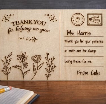 Custom Teacher Appreciation Postcard