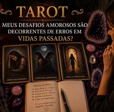 Tarot Meus desafios amorosos são decorrentes de erros em vidas passadas