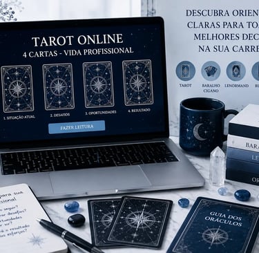 Tarot Online 4 Cartas Vida Profissional: diagnóstico completo e autoconhecimento