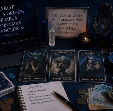 Tarot qual a origem de meus problemas financeiros: diagnóstico de bloqueios e prosperidade