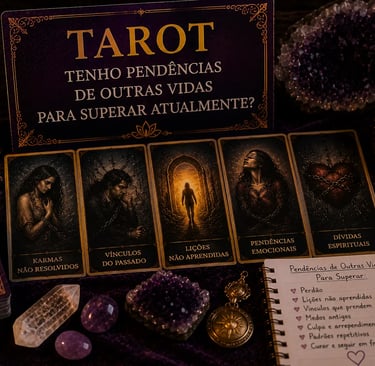 Tarot tenho pendências de outras vidas para superar atualmente