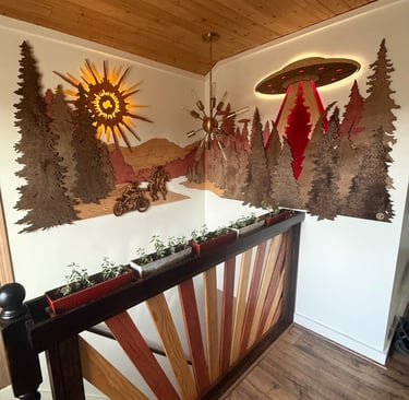 SignWave custom sculptural mural