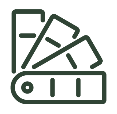 Icono que representa la paleta de colores, y por tanto los colores vibrantes