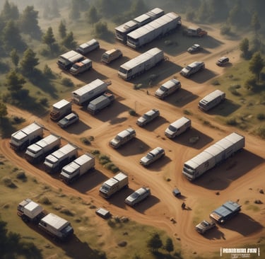 a view of a large open pit in the middle of nowhere