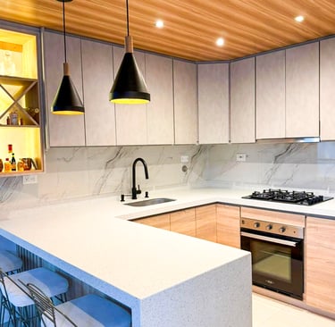 Cocina integral de casa dúplex en venta en Amagá Antioquia.