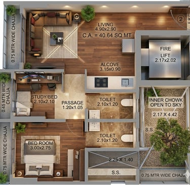 SMart luxury 1.5 BHK flat
