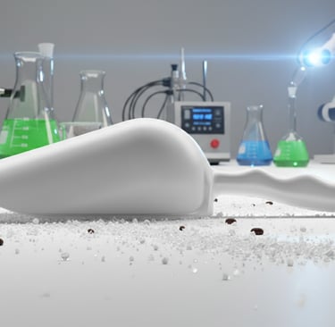 White pharmaceutical HACCP scoop. Chemical resistant for laboratory use.