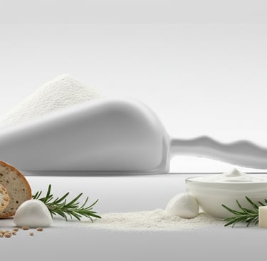 Sessola bianca HACCP per farine e latticini. Materiale certificato per la sicurezza alimentare.