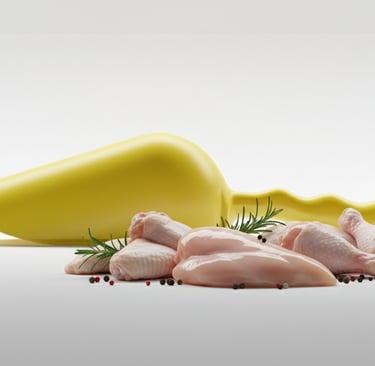 Sessola gialla HACCP per banchi carni bianche. Codifica colore professionale per pollame e suino.