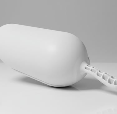 Sessola bianca isolata professionale. Realizzata in polimero alimentare certificato HACCP.