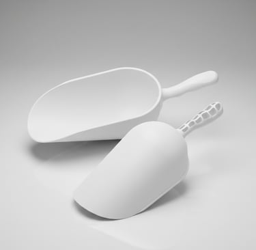 Assortimento sessole bianche professionali. Diverse misure per ogni esigenza di laboratorio.