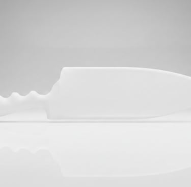 Spatola raschietto bianca professionale. Strumento HACCP per la pulizia e rimozione residui.