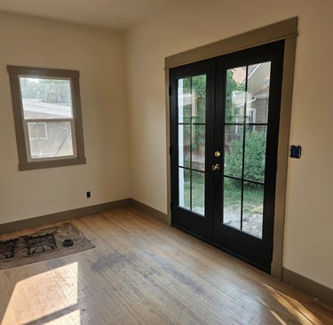 trim and French door installation