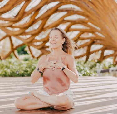 Erin leading gentle yoga for emotional healing
