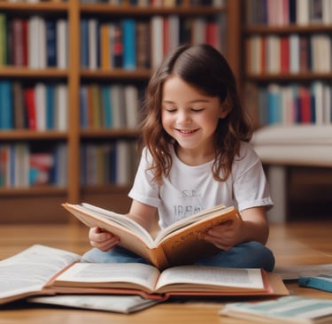 A vibrant, engaging children's book open with colorful illustrations and joyful characters.