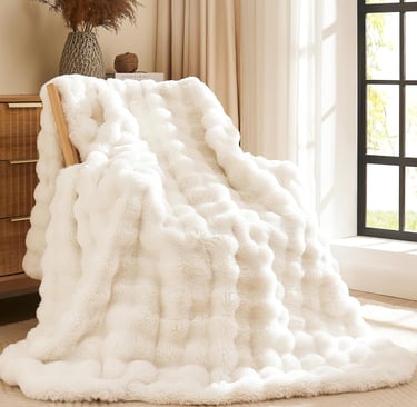 Faux Rabbit Fur Blanket