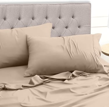 Bed Sheet Set Double, Beige