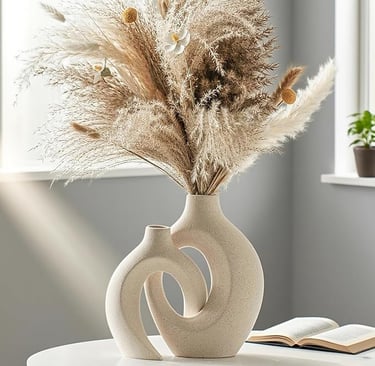 Modern Beige Indoor Decorative Vase
