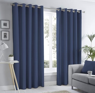 Fusion Navy Blue Curtain