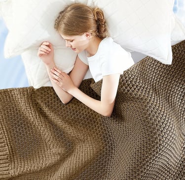 Cooling Chunky Knit Heavy Blanket