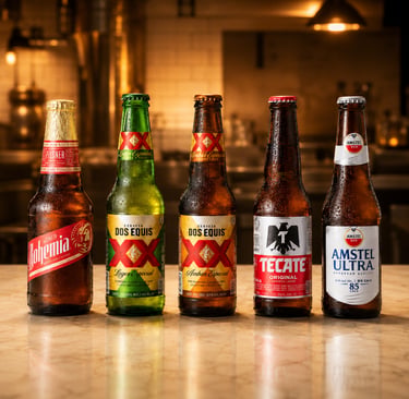 variedad de cervezas heladas para disfrutar
