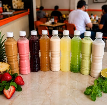 Aguas naturales de sabores refrescantes