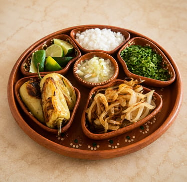 Los complementos perfectos para acmpañar tus tacos. 