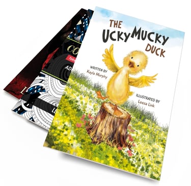 Colorful book covers for publishing using Adobe Illustrator