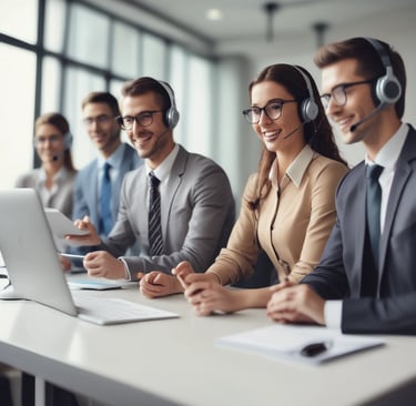 Modern office desk with a laptop, notepad, and a cup of coffee, symbolizing professional financial consulting.