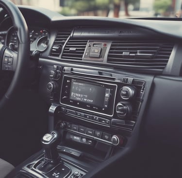 Professional audio mixing console with colorful sliders and knobs in a studio environment.