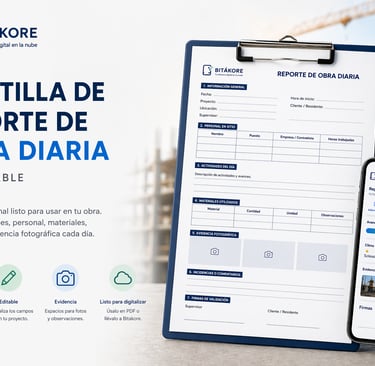 Bitácora de obra ejemplo + plantilla PDF editable (gratis)