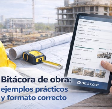 Bitácora de obra: ejemplos prácticos y formato correcto