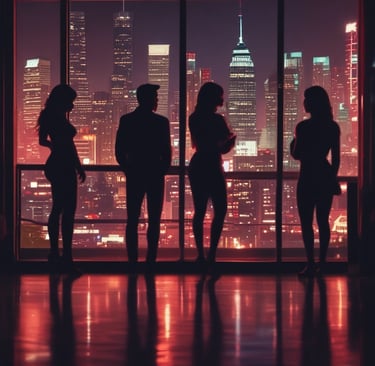 the word king is surrounded by colorful shapes