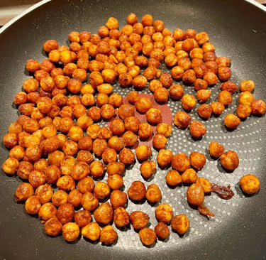 Pois chiches croustillants. Crédit photo Terres & Graines