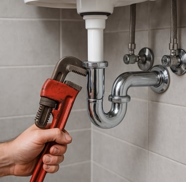 a plumber holding a wrenet in his hand strasbourg