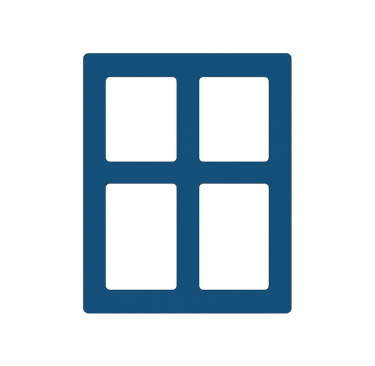 a blue square with four squares of squares of squares