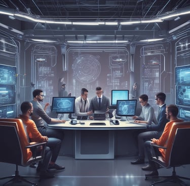 Close-up of a modern black and purple geometric pattern glowing softly.